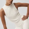 Mouwloze top van Sweater Knit Unwind - Ivoor