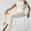 Mouwloze top van Sweater Knit Unwind - Ivoor