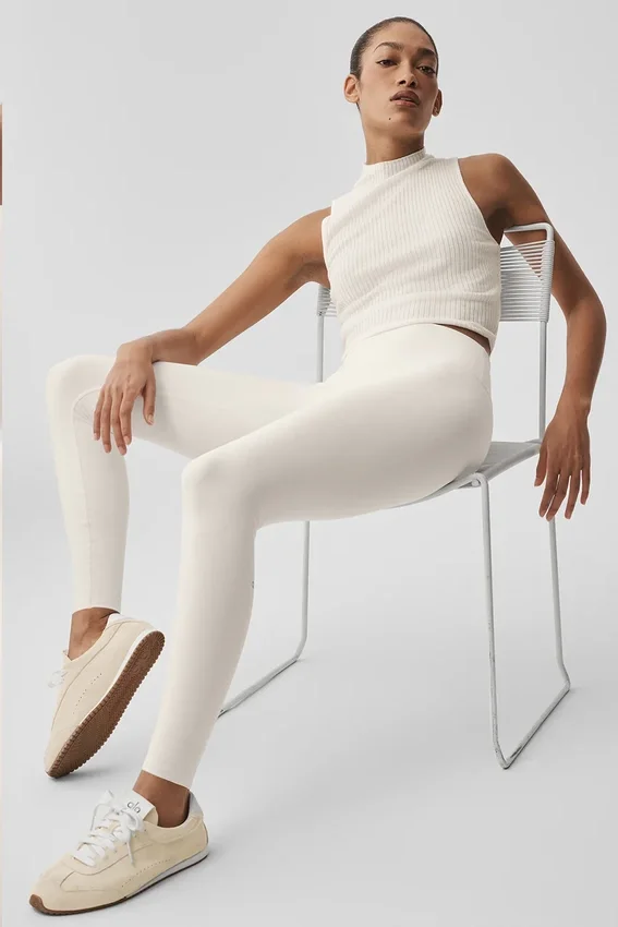 Mouwloze top van Sweater Knit Unwind - Ivoor