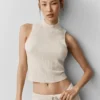 Mouwloze top van Sweater Knit Unwind - Oatmeal Heather