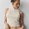 Mouwloze top van Sweater Knit Unwind - Oatmeal Heather