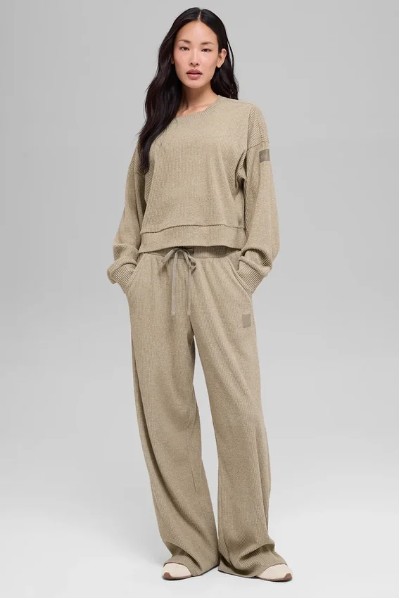 Muse-trui met ronde hals - Gravel Heather