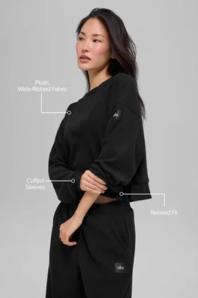 Muse trui met ronde hals – Zwart