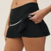 My Serve-tennisrok High-Waist van katoen en kasjmier - Zwart/Wit