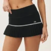 My Serve-tennisrok High-Waist van katoen en kasjmier - Zwart/Wit