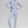 Naadloos tweekleurig geribbeld jack - Winter Frost Heather