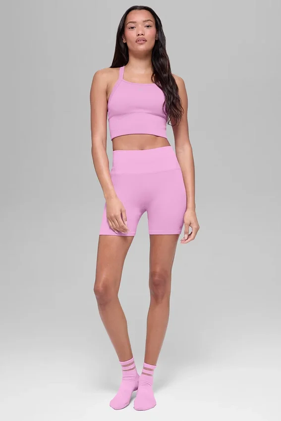 Naadloze geribbelde Favorite Bra-tanktop - Candy Heart Pink
