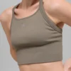 Naadloze geribbelde Favorite Bra-tanktop - Light Cocoa