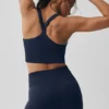 Naadloze geribbelde Favorite Bra-top - Navy