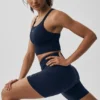 Naadloze geribbelde Favorite Bra-top - Navy