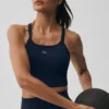 Naadloze geribbelde Favorite Bra-top - Navy