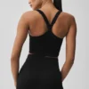 Naadloze geribbelde Favorite Bra Top - Zwart
