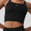 Naadloze geribbelde Favorite Bra Top - Zwart