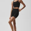 Naadloze geribbelde Favorite Bra Top - Zwart