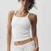 Naadloze geribbelde Favorite Bra-top - Wit