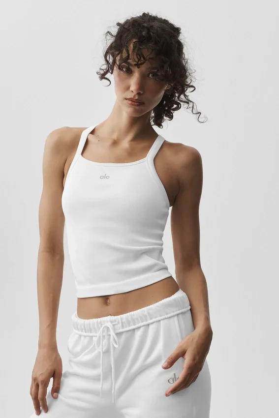 Naadloze geribbelde Favorite Bra-top - Wit