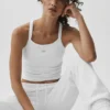 Naadloze geribbelde Favorite Bra-top - Wit
