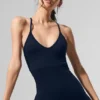 Naadloze geribbelde Favorite Onesie - Navy