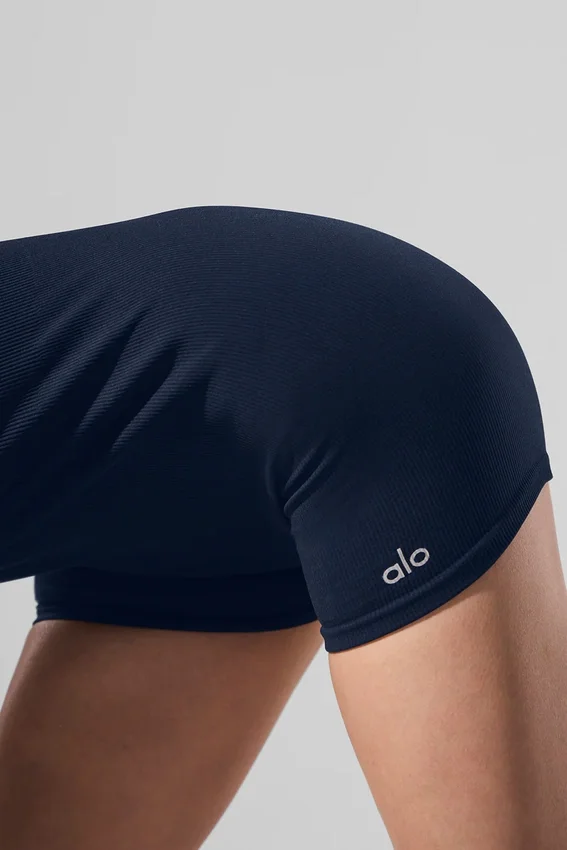 Naadloze geribbelde Favorite Onesie - Navy