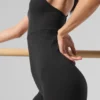 Naadloze geribbelde Favorite-Onesie - Zwart