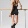 Naadloze geribbelde Favorite-Onesie - Zwart