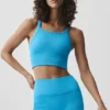 Naadloze geribde Favorite Bra Top - Azure Blue