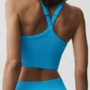 Naadloze geribde Favorite Bra Top - Azure Blue
