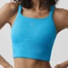 Naadloze geribde Favorite Bra Top - Azure Blue