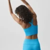Naadloze geribde Favorite Bra Top - Azure Blue