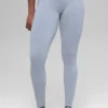 Naadloze High-Waist Legging met tweekleurige ribbel - Winter Frost Heather