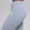Naadloze High-Waist Legging met tweekleurige ribbel - Winter Frost Heather