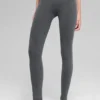 Naadloze High-Waist riblegging in twee tinten - Dark Misty Grey Heather