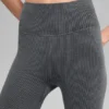 Naadloze High-Waist riblegging in twee tinten - Dark Misty Grey Heather