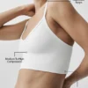Naadloze modaal geribbelde Delight-bralette - Wit