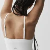Naadloze modaal geribbelde Delight-bralette - Wit