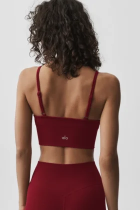 Naadloze Modal geribbelde Delight-bralette – Summer Romance Red