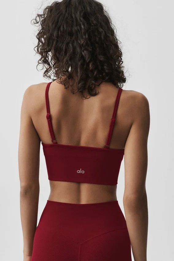 Naadloze Modal geribbelde Delight-bralette - Summer Romance Red