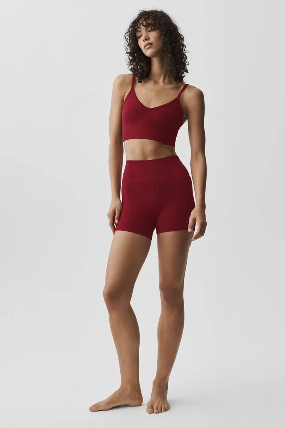 Naadloze Modal geribbelde Delight-bralette - Summer Romance Red