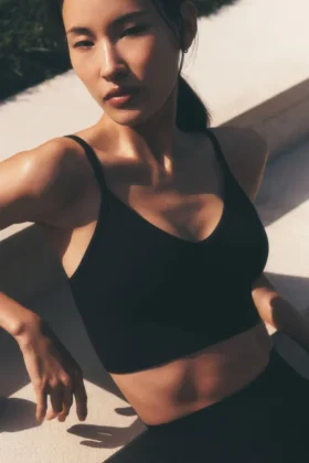 Naadloze Modal Ribbed Delight Bralette - Zwart