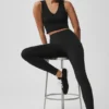 Naadloze Pointelle-tanktop - Zwart