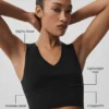 Naadloze Pointelle-tanktop - Zwart