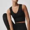 Naadloze Pointelle-tanktop - Zwart