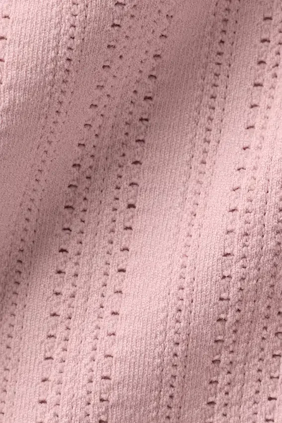 Naadloze Pointelle-tanktop - Vintage roze