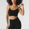 Naadloze, warme Plush Delight-beha voor de winter - Zwart