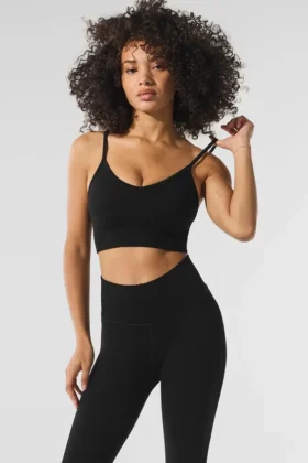 Naadloze, warme Plush Delight-beha voor de winter - Zwart
