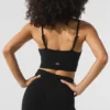 Naadloze, warme Plush Delight-beha voor de winter - Zwart