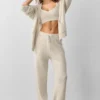 New Class-hoodie met volledige rits van wol en kasjmier - Oatmeal Heather