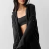 New Class-hoodie met volledige rits van wol en kasjmier - Zwart