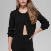 New Class kort vest van wol en kasjmier - Zwart