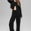 New Class kort vest van wol en kasjmier - Zwart
